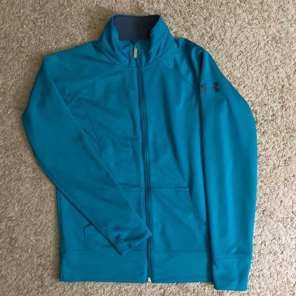 blue green jacket size small